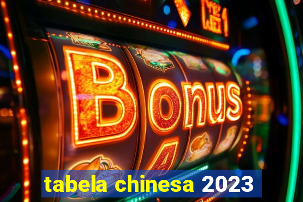 tabela chinesa 2023